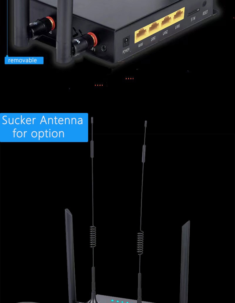 Getspeed P675 4G LTE Router, 300 Mbps Cat4 Wireless Wi-Fi Router, with Industrial Grade Metal Case/Detachable External Antennas/SIM Card Slot Unlocked,1 WAN 4 LAN