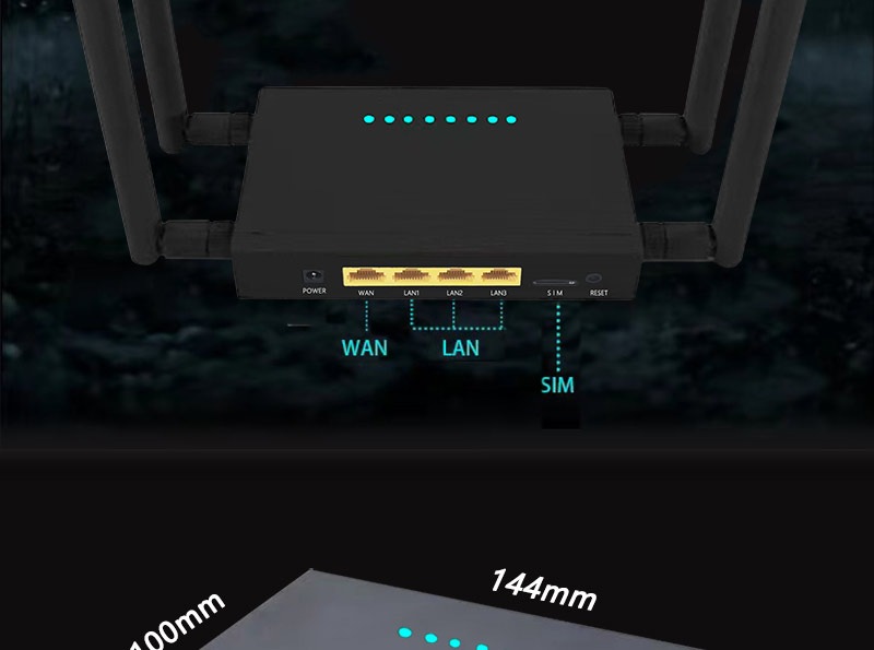 Getspeed P675 4G LTE Router, 300 Mbps Cat4 Wireless Wi-Fi Router, with Industrial Grade Metal Case/Detachable External Antennas/SIM Card Slot Unlocked,1 WAN 4 LAN