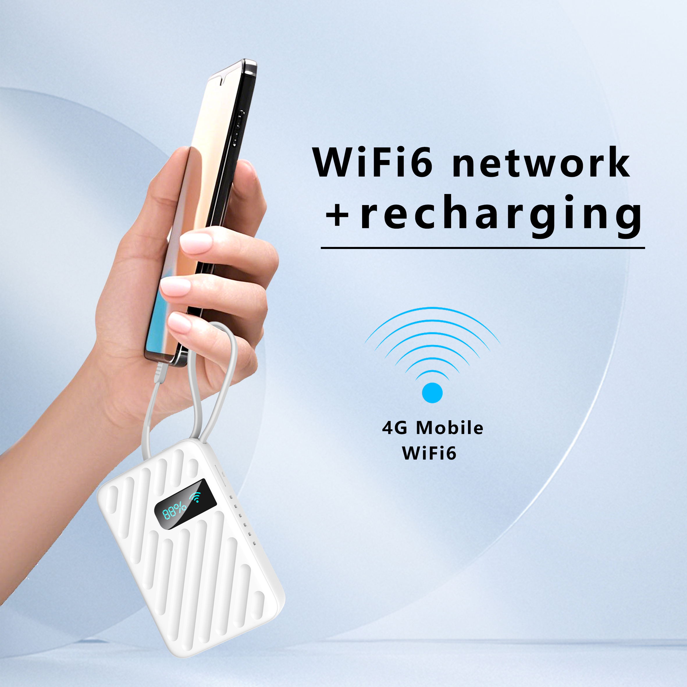 4G MiFi Router with power bank function
