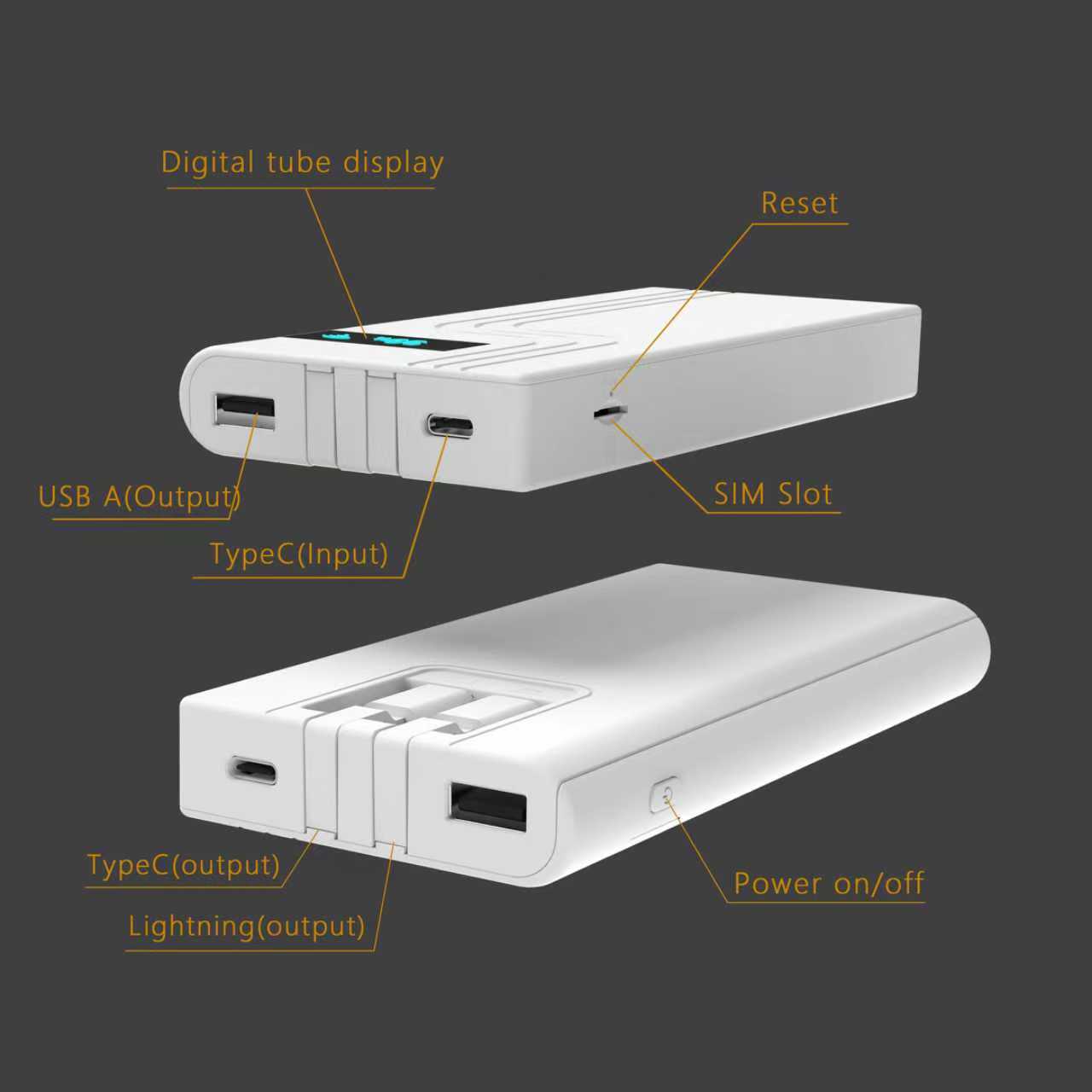 wifi mobile phone with router 1W mAh charging treasure wireless mobile mifi god with cable